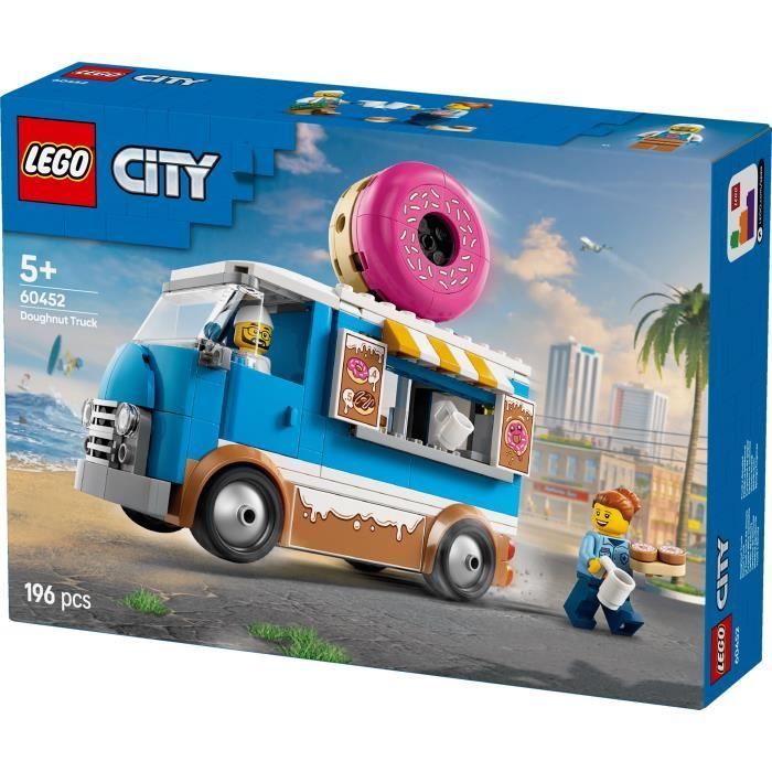 LEGO City 60452 Donut Food Truck - Building toy for boys aged 5 and up