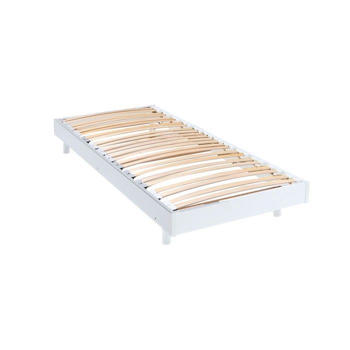 SOMKIT 90x190 bedbodem met poten / Wit