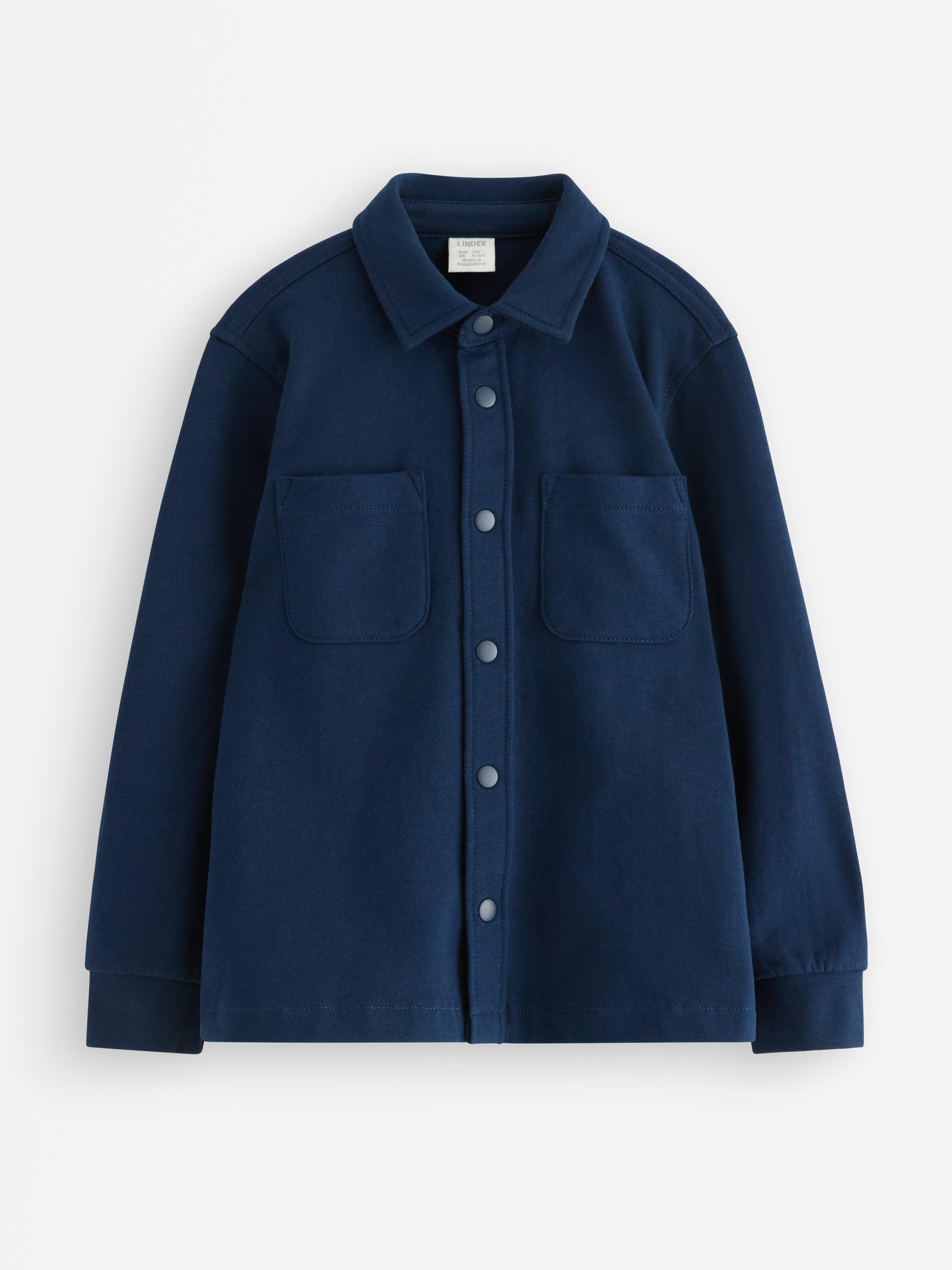 Sobrecamisa de punto azul oscuro