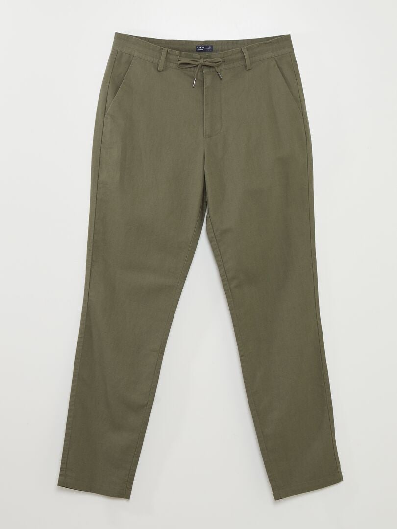 Calças chino de corte reto - VERDE