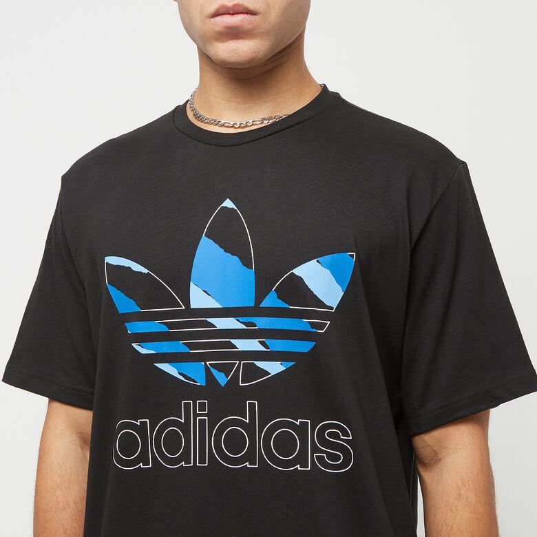 Camiseta exclusiva con estampado de camuflaje rasgado
