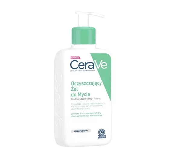CeraVe oczyszczający żel do mycia do skóry tłustej 473 ml