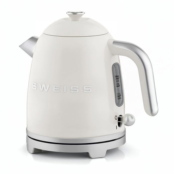 Vintage Wasserkocher – SWISS – KTS8 – 1000 W – 1 l – 360° drehbarer Sockel – Beige