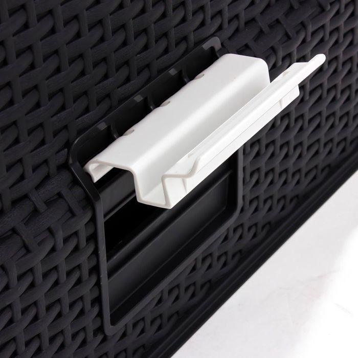 Arenero Curver para gatos, 51 x 38,5 x 39,5 cm, color antracita.