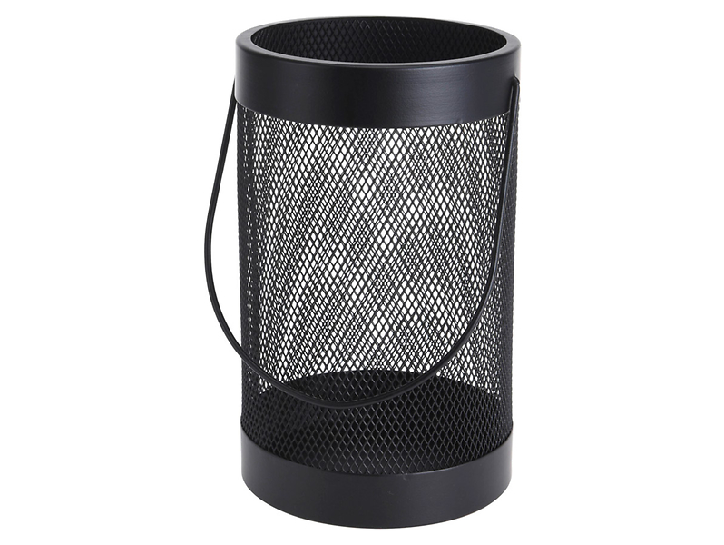 Latarenka metalowa 20,5 cm czarna
