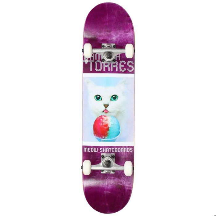 Skateboard Meow Skateboards Vanessa Torres Furreal Pro - Violet - 7,75