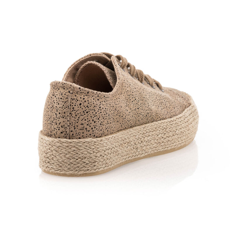Dámske béžové espadrilky s lanovou podrážkou