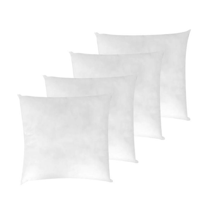 LNT - Lot de 4 coussins de Garnissage 45x45cm, Ultra Gonflant, Coussin Canapé, Coussin à Recouvrir, Rembourrage Coussins Blanc.