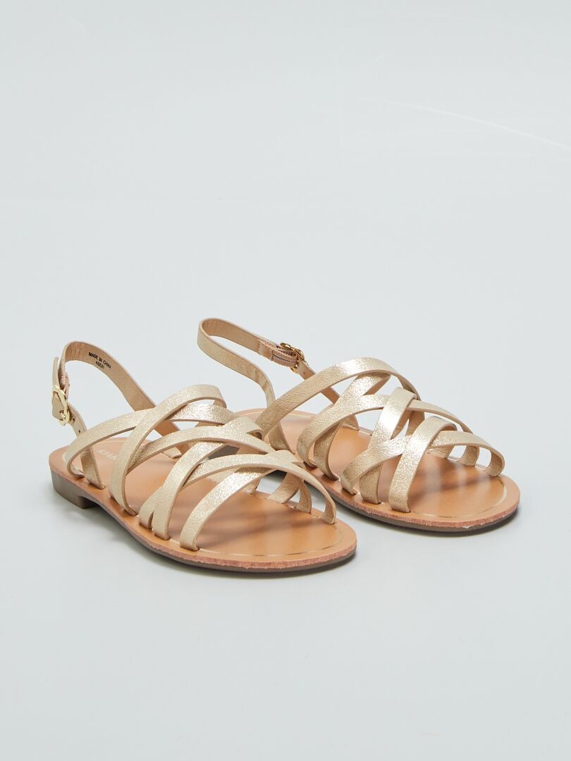Sandalen met bandjes - GEEL