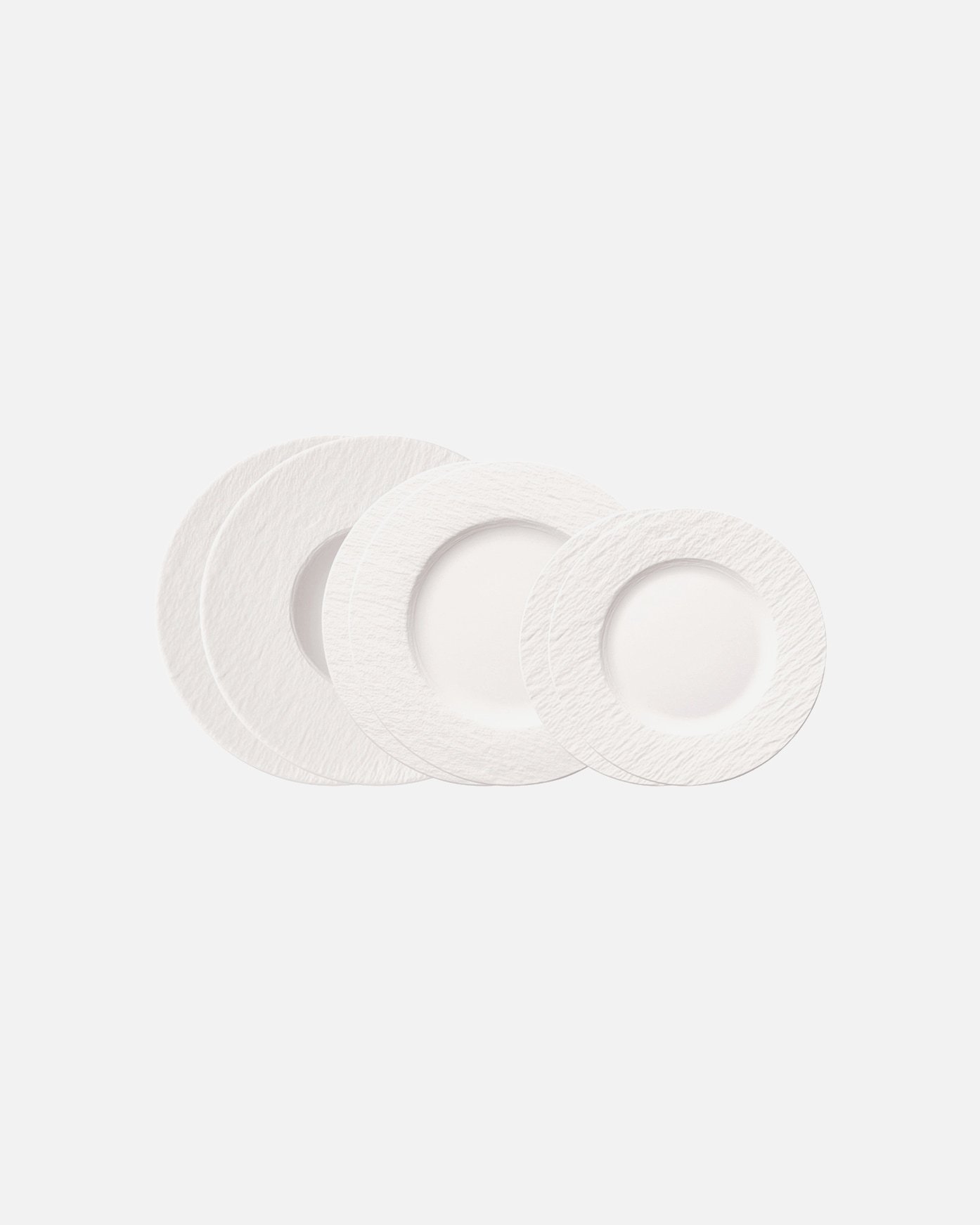Villeroy & Boch set posuđa za večeru, set tanjura, 6 dijelova, proizvodnja u EU, boja Rock blanc – 1 komad