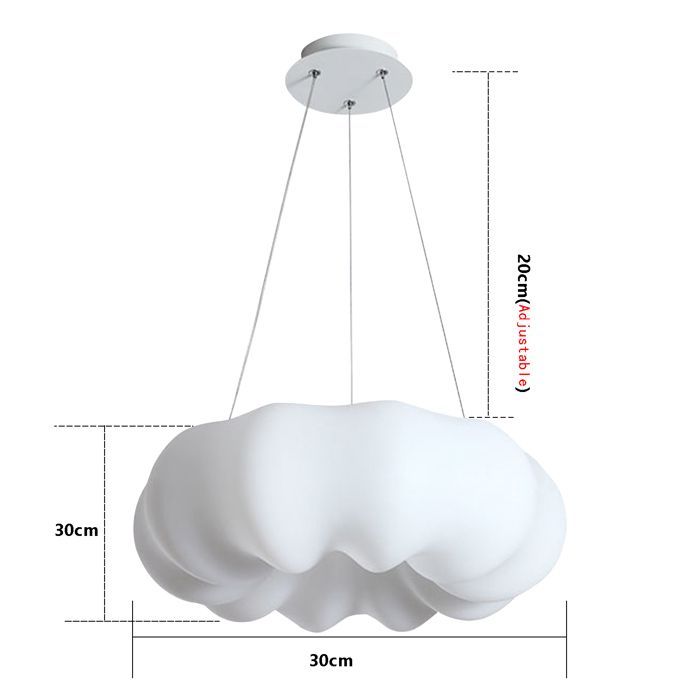 Lámpara colgante LED moderna con forma de nube SNOGOLD, araña regulable de 3 colores, lámpara colgante de estilo escandinavo para sala de estar.