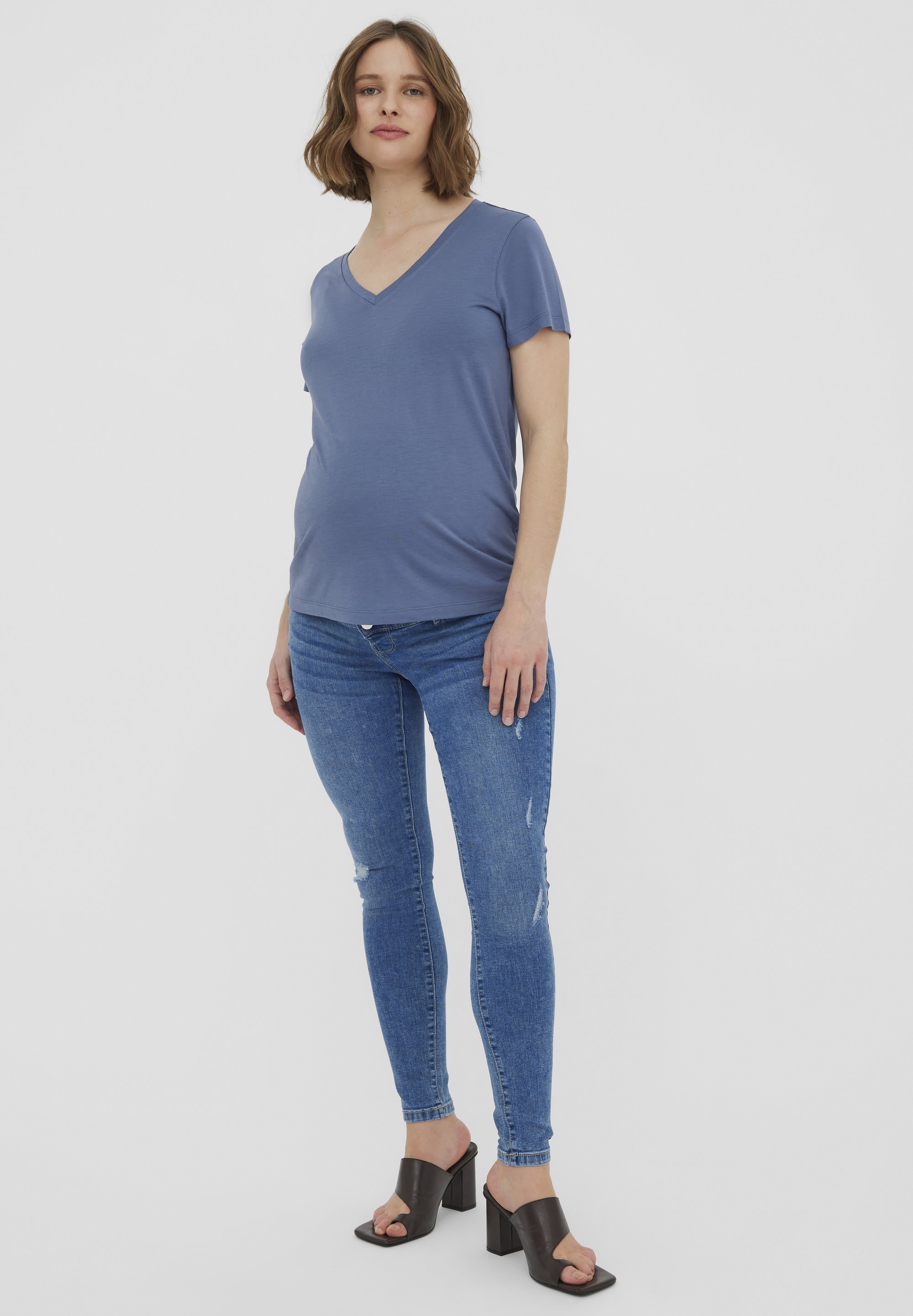 Vero Moda Maternity VMMSOPHIA - Rifle Skinny Fit - stredne modrá džínsovina