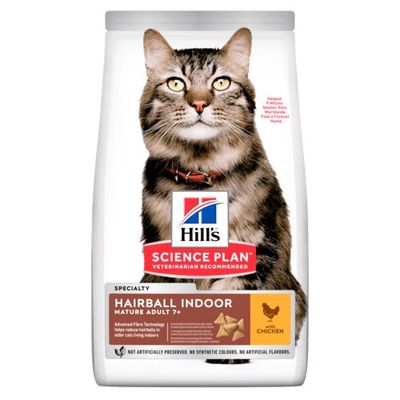 Hill's Science Plan Mature Adult Hairball & Innendørs Kyllingfôr
