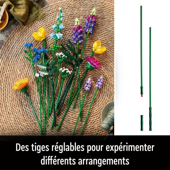LEGO® Icons 10313 Bouquet de Fleurs Sauvages, Plantes Artificielles avec Coquelicots, pour Adultes