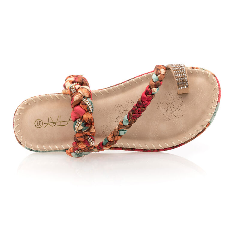 Chanclas/sandalias de dedo multicolor para mujer