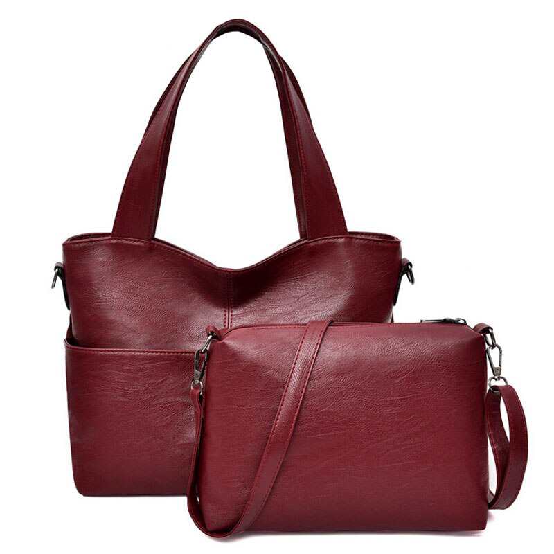Set di 2 borse da donna Hot Ladies Designer in pelle PU, borse a tracolla casual da donna, borsa a tracolla retrò da donna