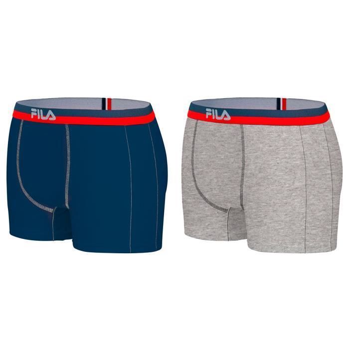 Calzoncillos bóxer de algodón para hombre FILA - Duraderos y transpirables - Paquete de 2