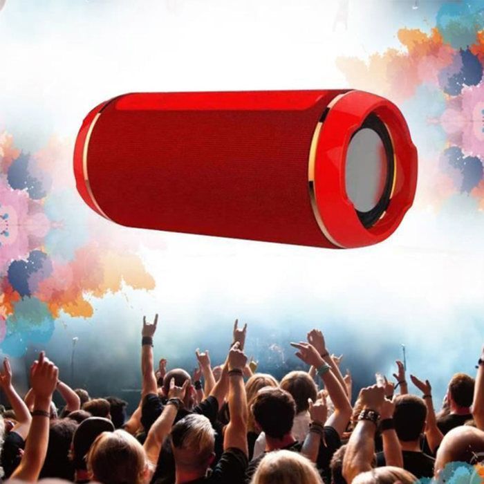 Altavoz portátil - TECH DISCOUNT - I® War Drum - Bluetooth - Resistente al agua - Rojo
