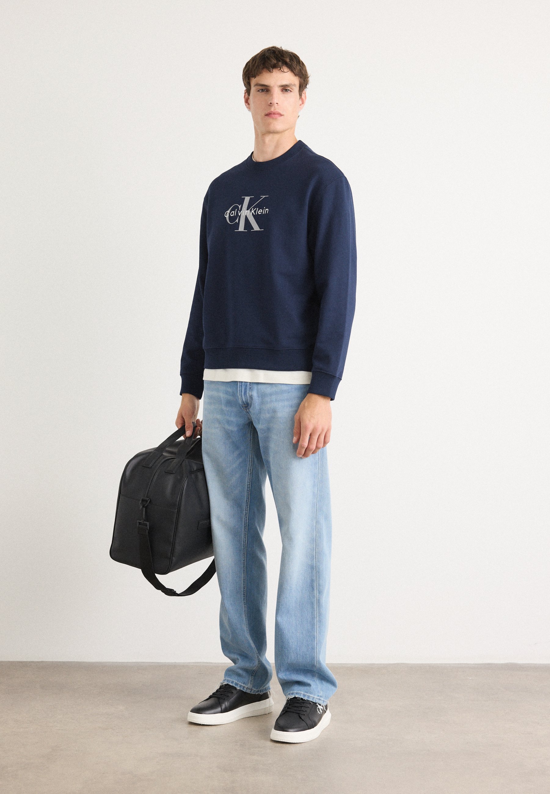 Calvin Klein Jeans MONOLOGO - Felpa - zaffiro scuro