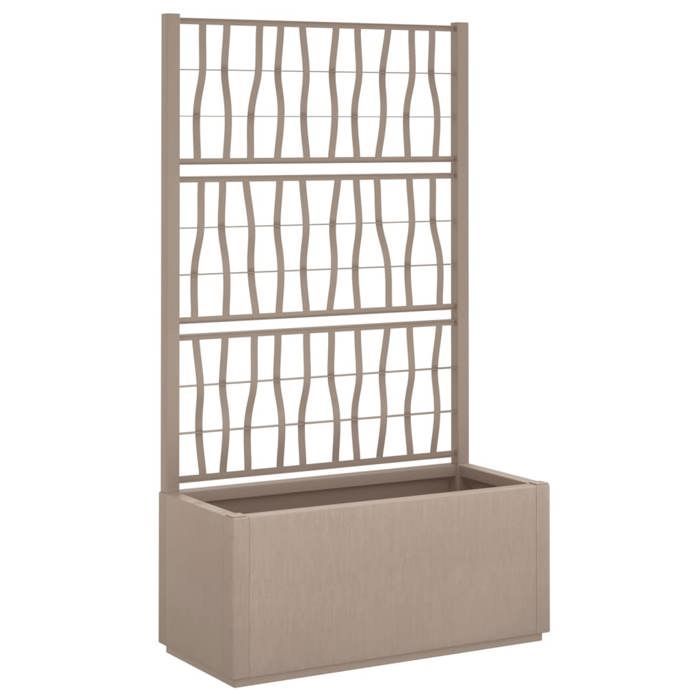 vidaXL Jardinière avec Treillis, Lit Surélevé, Bac à Fleurs, Pot de Plantes, Boîte à Fleurs Jardin Patio Terrasse Extérieur, 368781