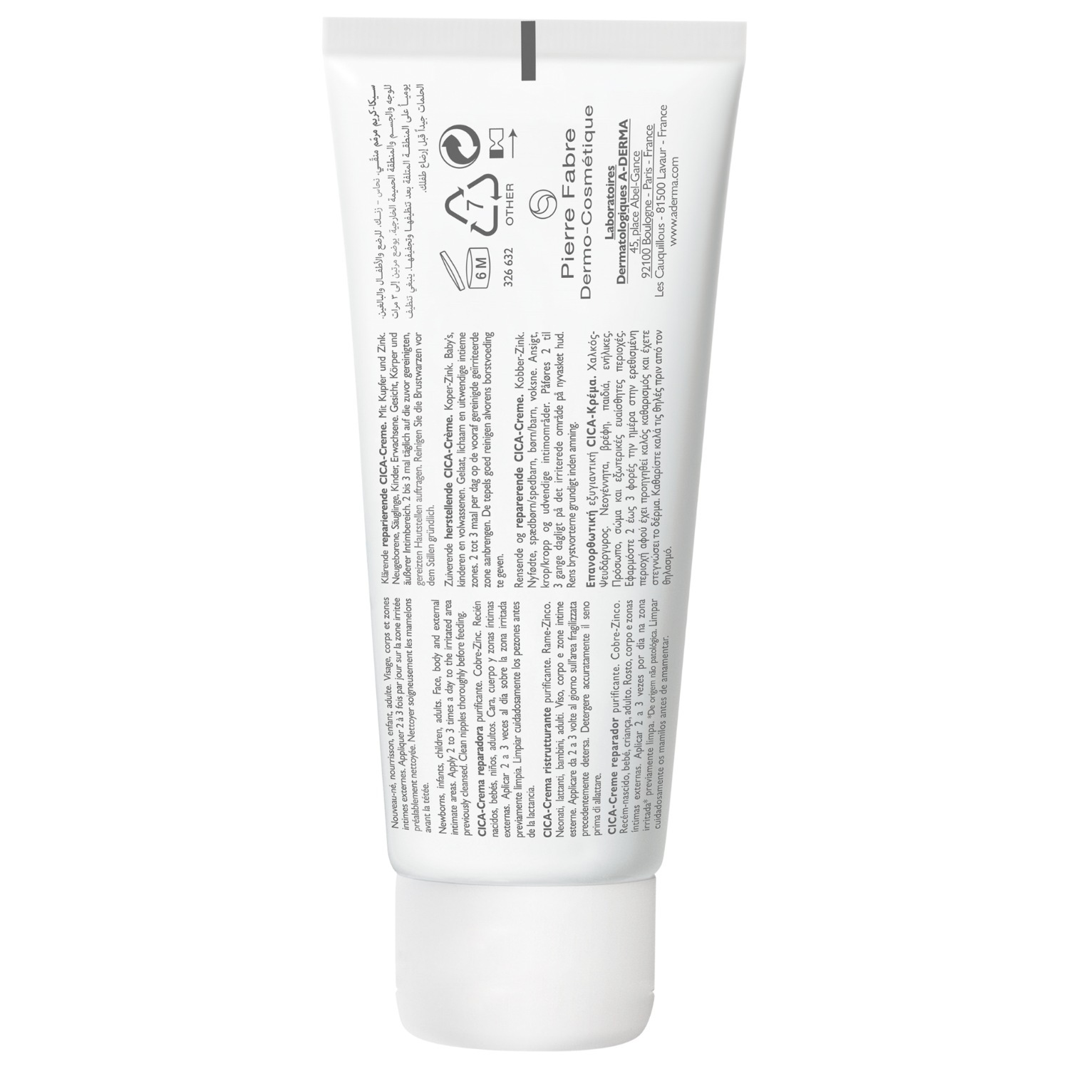 A-DERMA kūno kremas „Dermalibour+“ + atkuriamasis CICA kremas - 50 ml