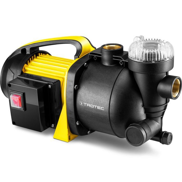 TROTEC TGP 1005 E Garden Pump with Integrated Filter - 1000 watts - max. flow rate 3,300 l/h - 42 m delivery head