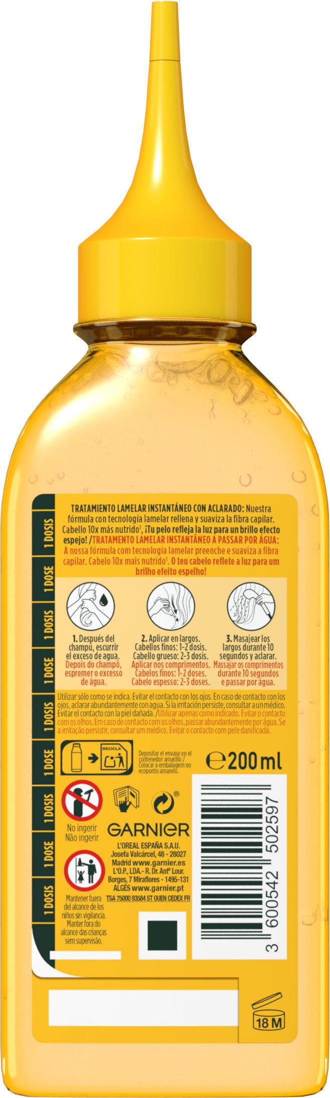 „Fructis“ plaukų gėrimas su itin maitinamuoju bananų gydymu Plaukų aliejai ir procedūros