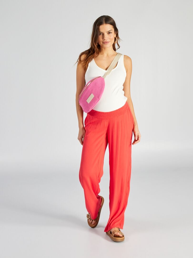 Losse en zachte zwangerschapsbroek - ROOD