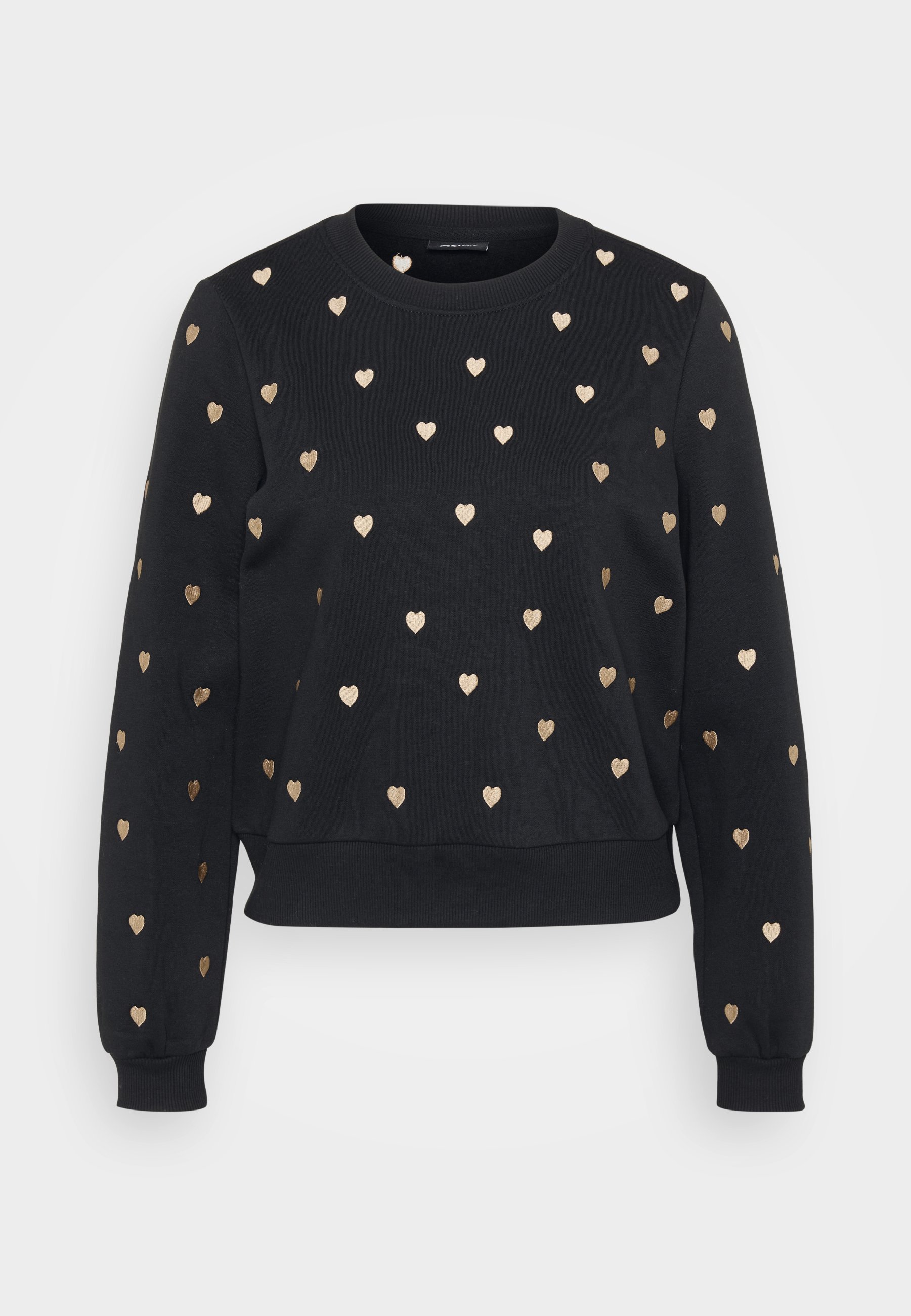 UNIQUEMENT Petite ONLATIKA Col rond à paillettes - Sweat-shirt - noir/doré