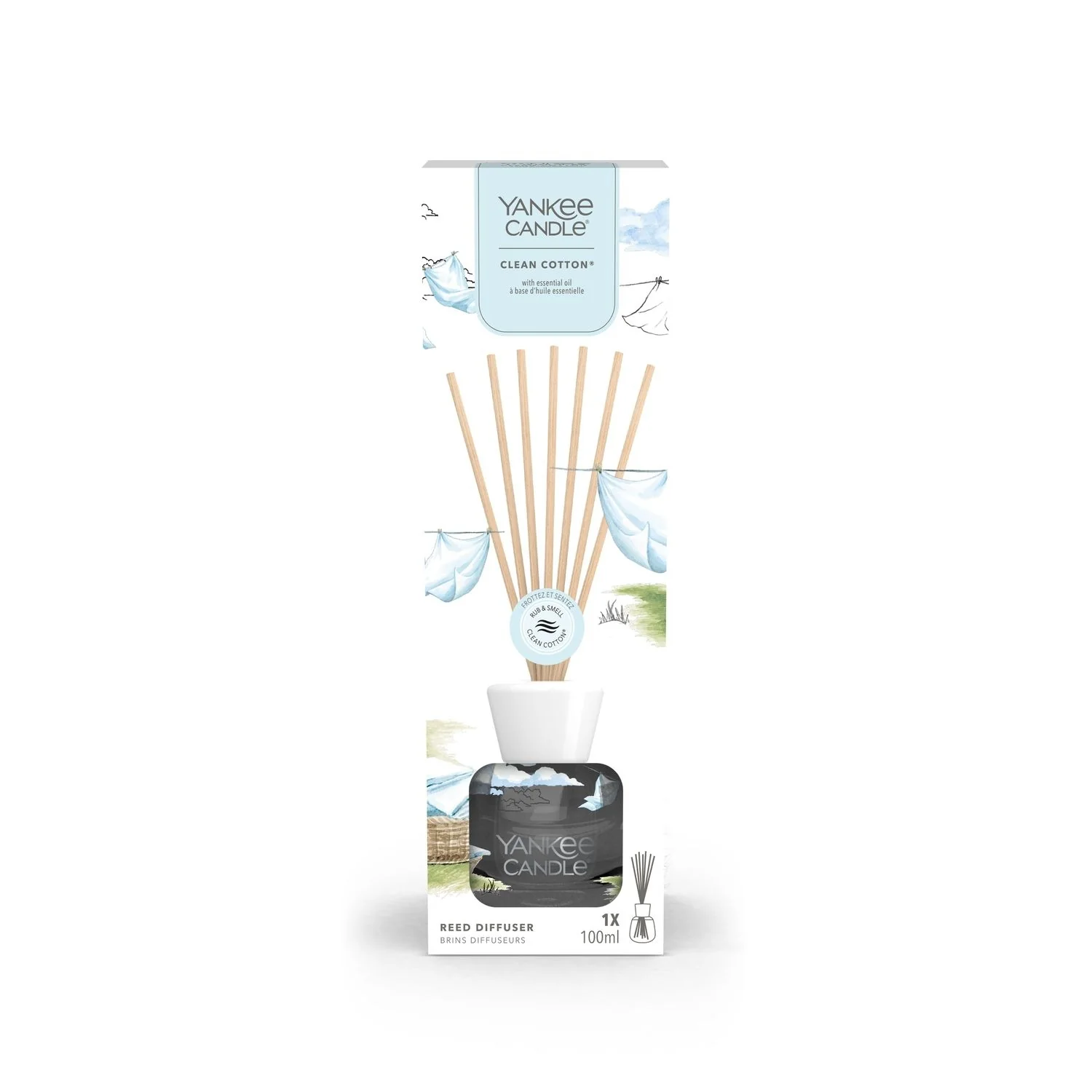 Signature Reed Diffuser Clean Cotton - Diffusore di Profumo