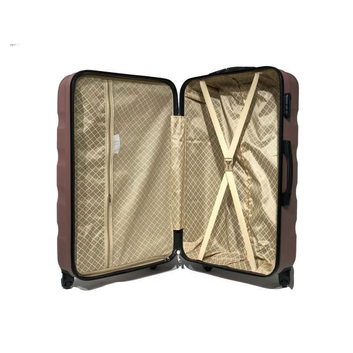 CELIMS FRANCE - Set de Valise 5 Pièces Aerowave | Ensemble de Valises | Cadenas | Legère et Rigide | Rose Gold