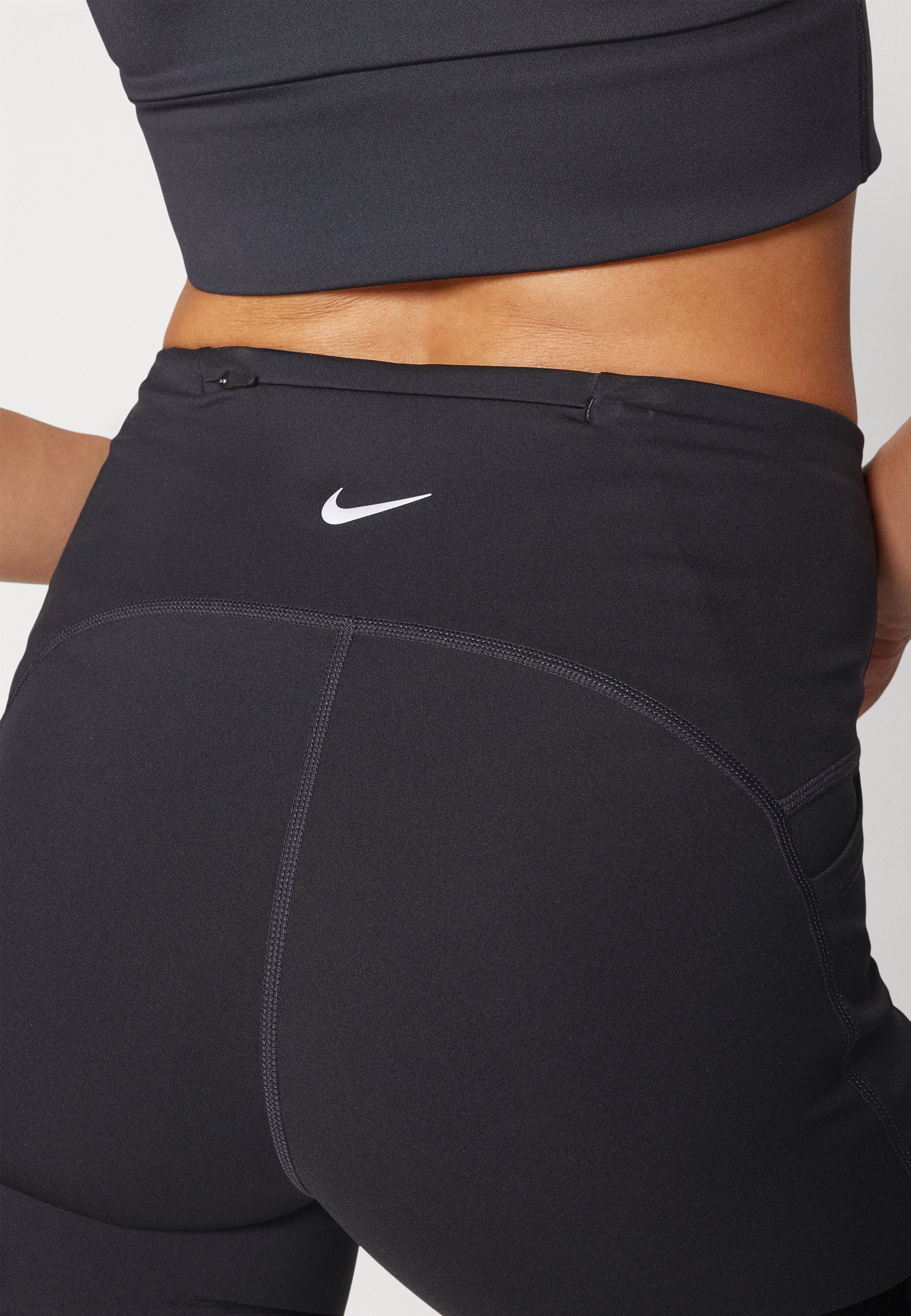 Nike Performance SWIFT SHORT - Leggings - zwart/reflecterend zilver