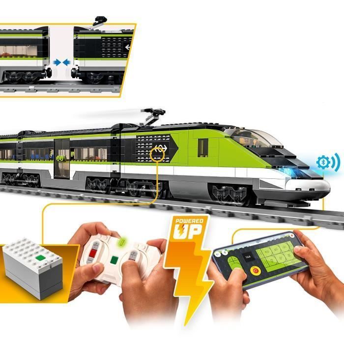 LEGO City Express-Personenzug – Ferngesteuertes Spielzeug – Funktionierende Scheinwerfer – Für Kinder ab 7 Jahren