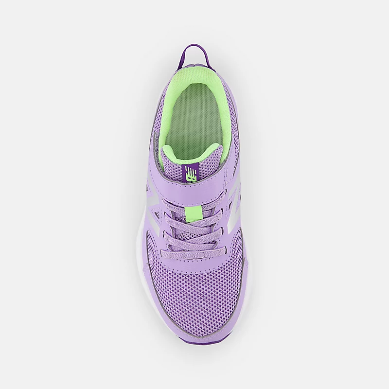 Dziecięce 570v3 Bungee Lace z górnym paskiem - Lilac Glo z wybieloną limonką Glo