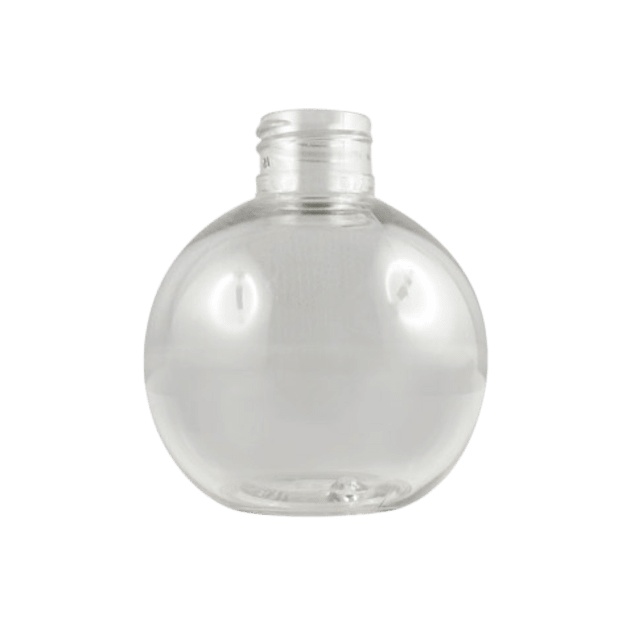 Sticlă transparentă PET cu bilă de 150 ml - 24/410 - fără capac