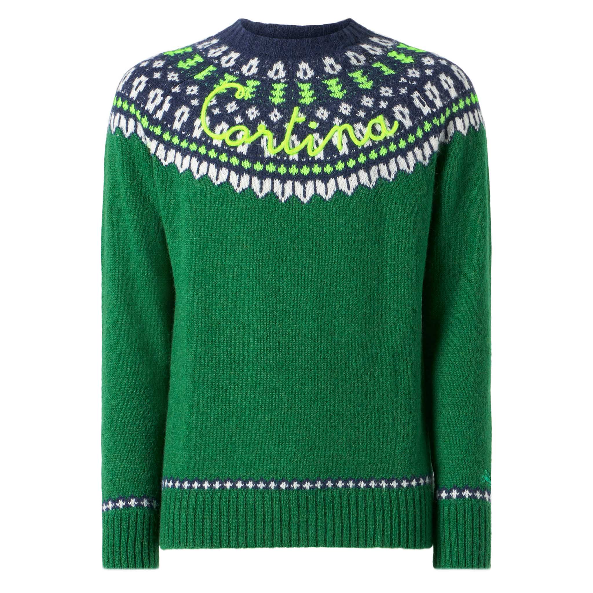 Jersey de hombre cepillado con jacquard islandés