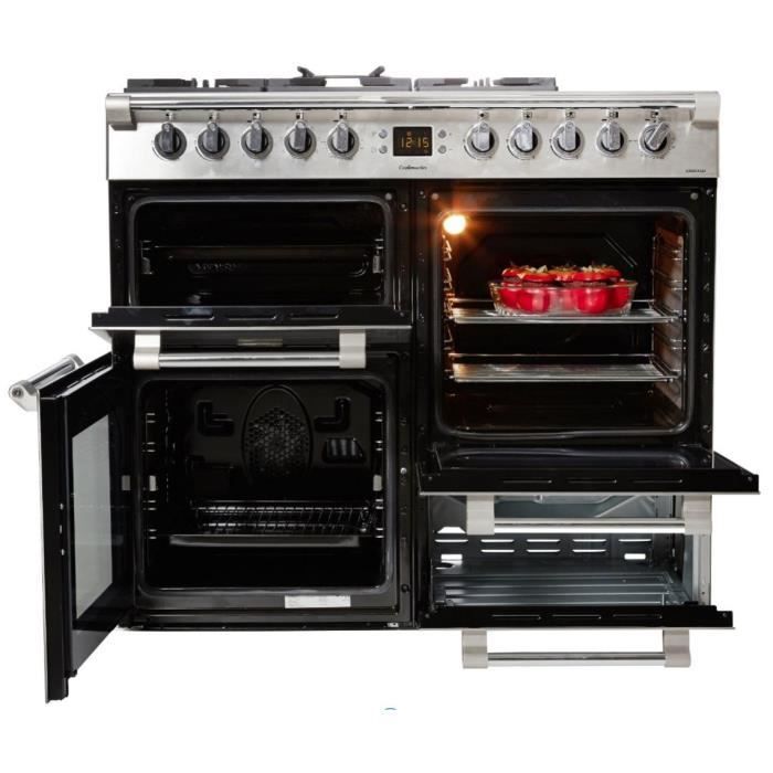 Piano de cuisson mixte LEISURE CK100F324X - 6 Foyers - 3 Four - Classe A - inox