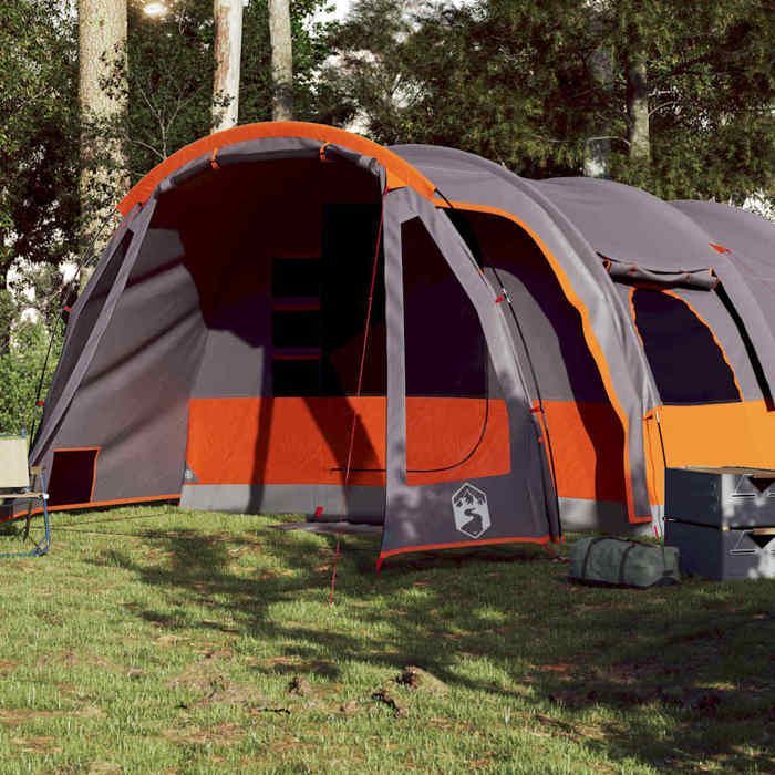 Tienda de campaña tipo túnel vidaXL para 8 personas, gris, impermeable, tienda de campaña, refugio de camping, refugio de jardín, tienda de campaña, refugio 94736