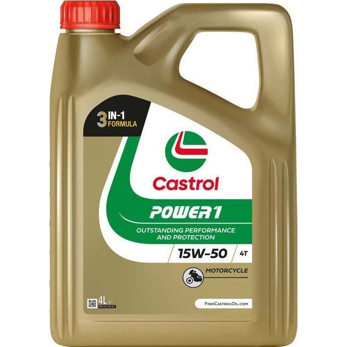 Aceite de motor - CASTROL Power 1 4T 15W-50 - 4L - 15W50