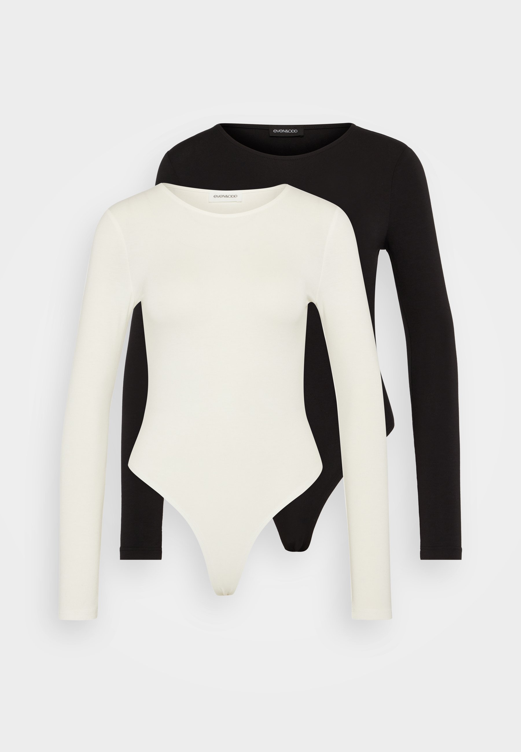 Lot de 2 hauts Even&Odd Petite à manches longues - noir/blanc cassé