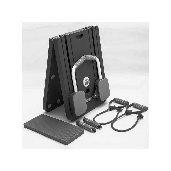 4-in-1 Pilates-Reformer-Set mit Pilates-Geräten, 6-teiligem Bauchroller für Liegestütze und einem Paar gratis Socken