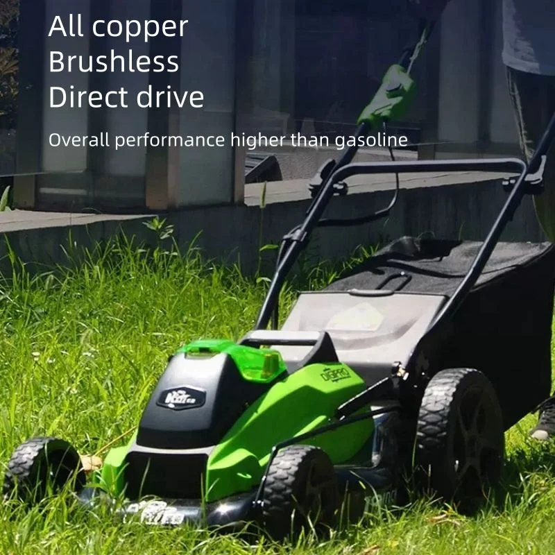 Cordless 40V Hand Pushed Lithium Electric Lawn Mower, Garden Lawn Electric Trimmer, Hand Pushed Electric Lawn Mower