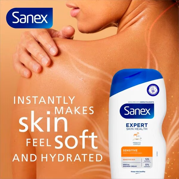 Sanex Expert Skin Health Sensitive krema za prhanje<br>400ml - Občutljiva koža