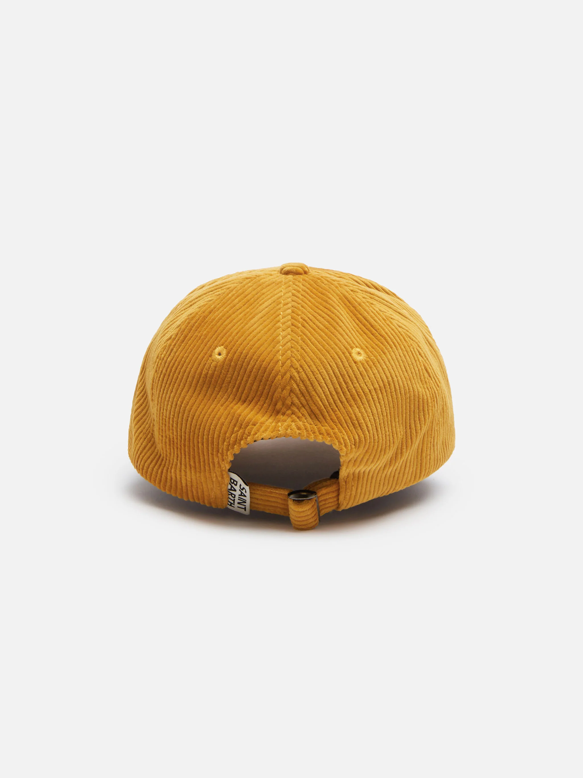 Sun Mori geborduurde camelkleurige corduroy baseballpet