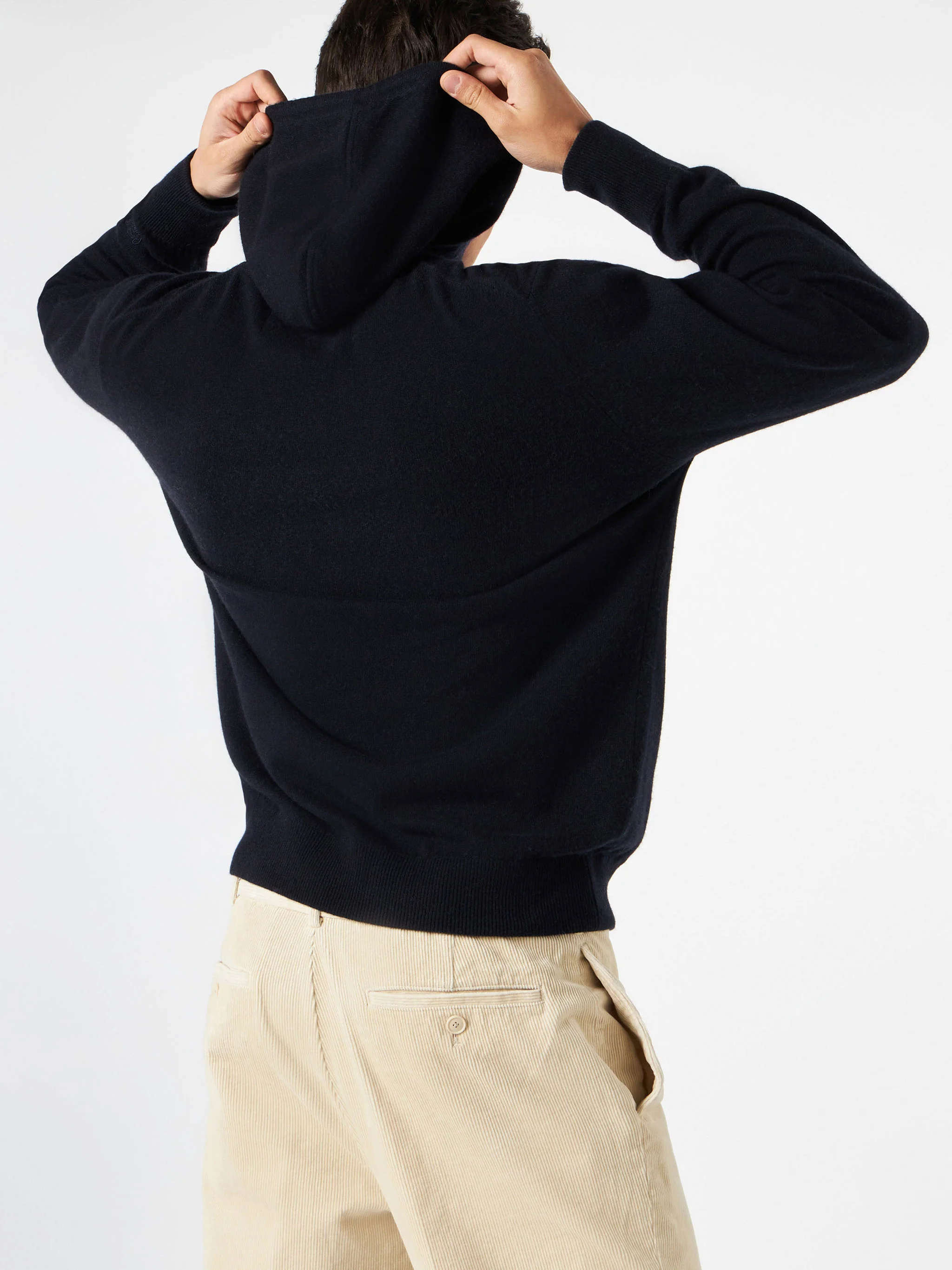 Heren Après Ski Hooded Sweater met Borduursel