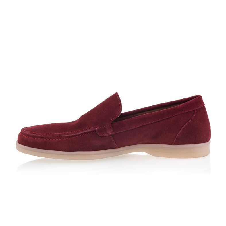 Röda loafers/båtskor för män