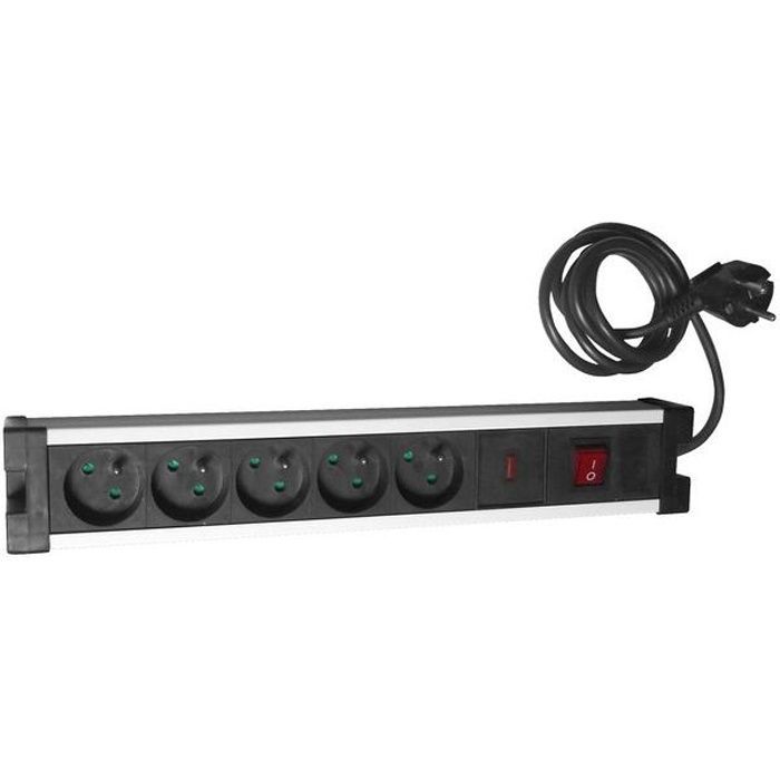 Protector contra sobretensiones - INOTECH - 5 tomas - 10/16A - Voltaje 230V - Corriente 10A