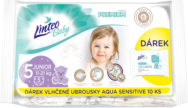 Fraldas descartáveis Linteo Baby Premium Junior