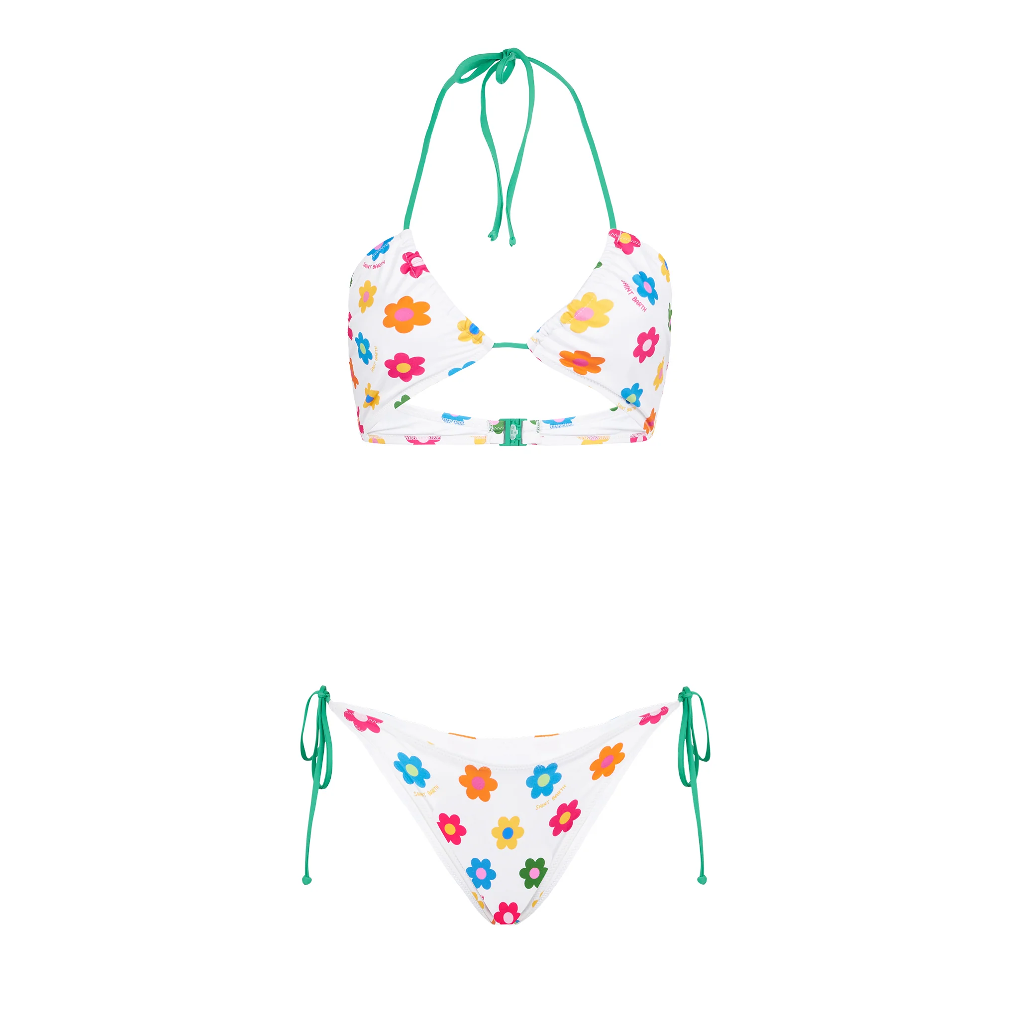 Damesbandeaubikini met madeliefjesprint