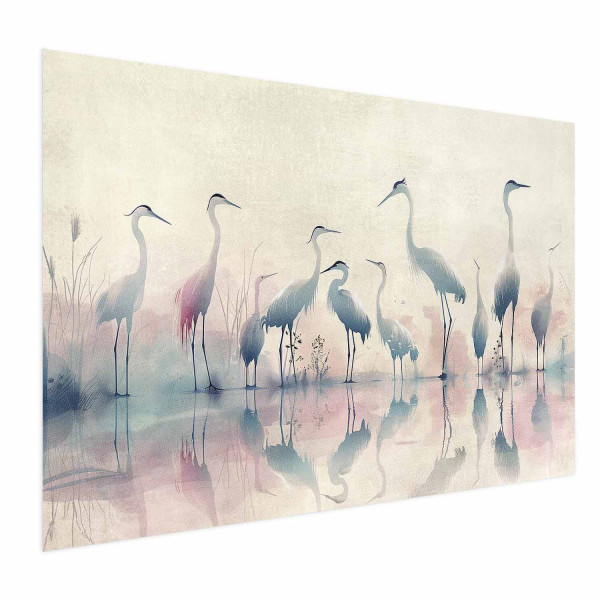 Plakat Ptaki nad jeziorem 30x21 cm